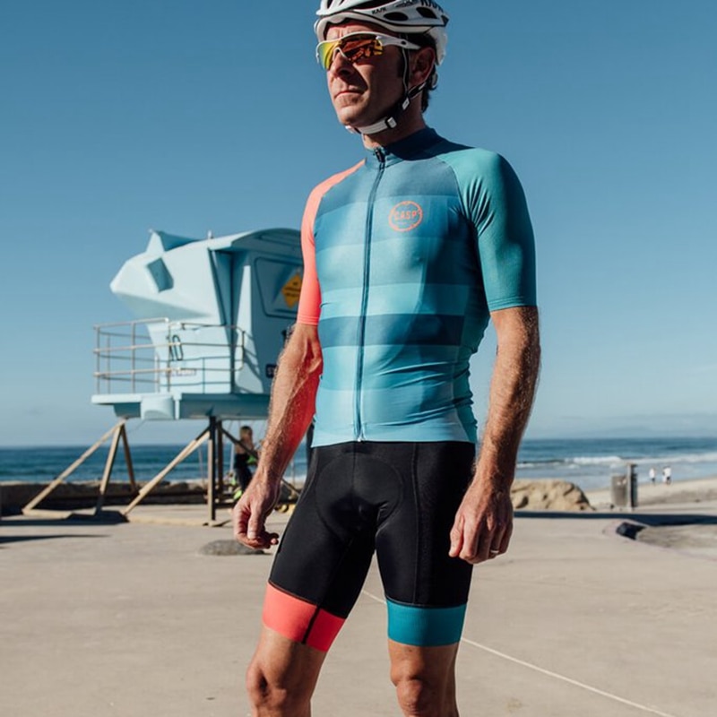 New brand CASP cycling suit men 2019 summer short sleeve bicycle sets9d gel pad bib shorts MTB bike racing kit sport wear